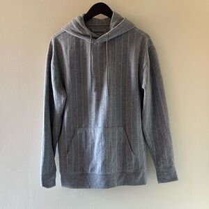 Express Gray Striped Hoodie